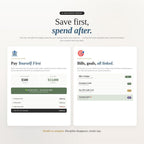 Save first, spend after: pay yourself first with bills and goals linked