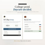 College savings and daycare ROI decided with math, not feelings