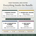 Everything inside the bundle: spending, savings, bills and debt trackers