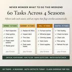 60 maintenance tasks across spring, summer, fall and winter