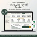 Debt payoff spreadsheet on a laptop comparing snowball and avalanche payoff schedules
