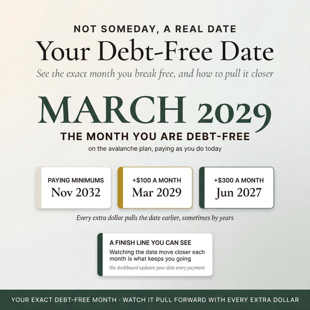 Your debt-free date pulling earlier as extra payments increase