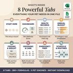 What is inside: 8 powerful tabs for health records, budget, feeding, grooming and emergency prep