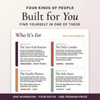 Built for four kinds of people: the year-end resetter, debt crusher, family planner and solo saver