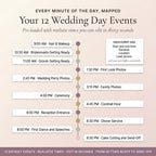 Your 12 wedding day events from hair and makeup to cake cutting