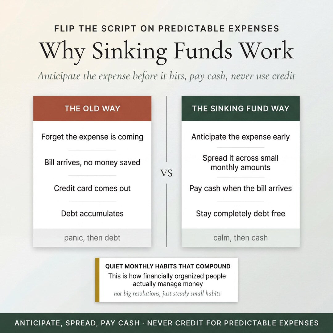 Why sinking funds work: anticipate, spread and pay cash instead of credit