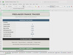 Freelancer Finance Tracker | Tax Reserve, Income Buffer, Hourly Rate (Excel, Google Sheets)