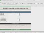 Wedding Vendor Contract Risk Tracker | Payment Schedule Spreadsheet (Excel Download)