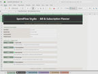 Bill Tracker Spreadsheet | Subscription Planner | Excel Google Sheets (Digital Download)